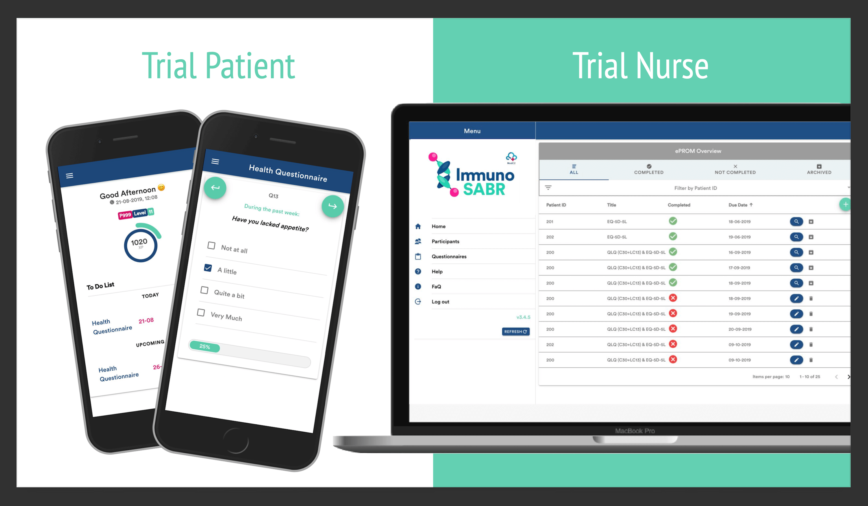 ePRO Platform - Interface de collecte de données patients