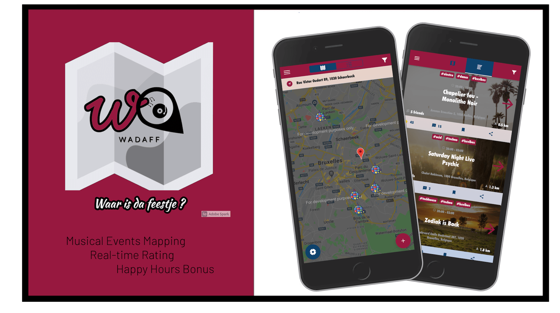 Wadaff - Application de découverte d'événements